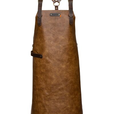 Xapron leather (BBQ) apron Atlanta shoulderband (M, Ranche)