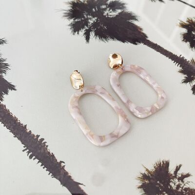 Helena pink acetate earrings