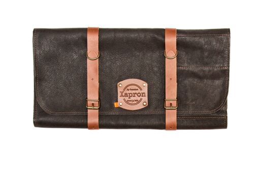 Knife roll bag Utah Choco - 10 pockets