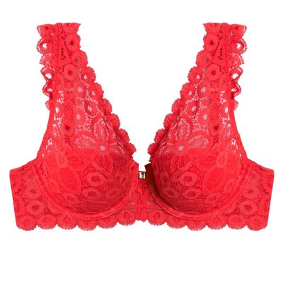 Red INTREPIDE molded cup padded bra