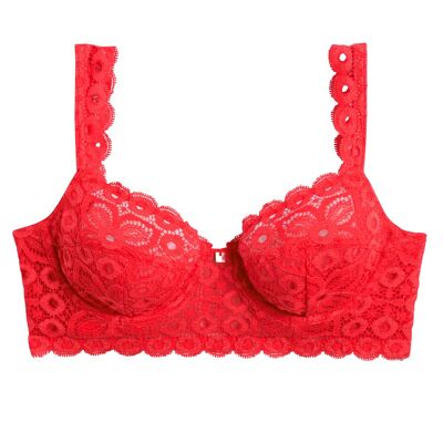 High support bra cups C, D and E INTREPIDE Red