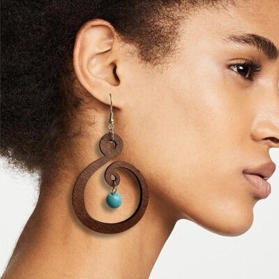 Simple Retro Exaggerated Wooden Boho Women's Earrings