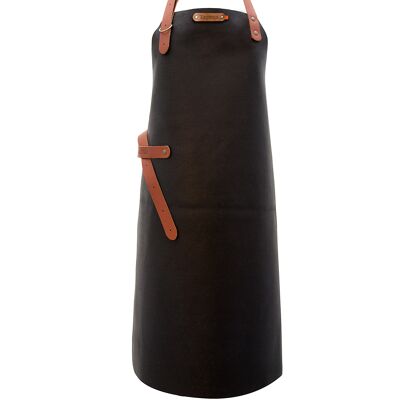 Xapron leather (BBQ) apron Kansas (M, Black)