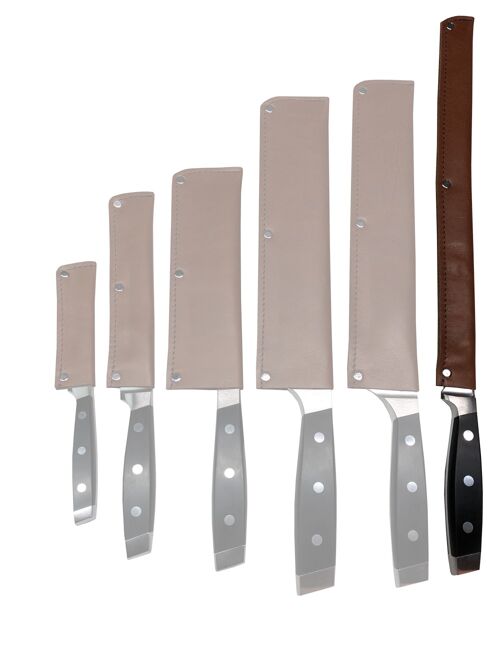 Leather knife protector Buffalo Cognac - 32 cm