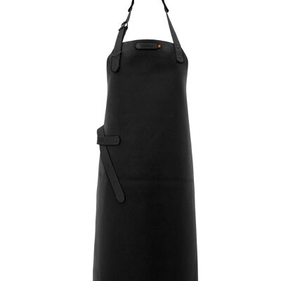 Xapron leather (BBQ) apron Kansas (M, Black Black Edition)