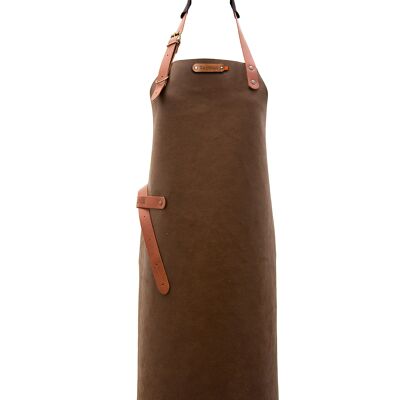 Xapron leather (BBQ) apron Kansas (L, Rust)