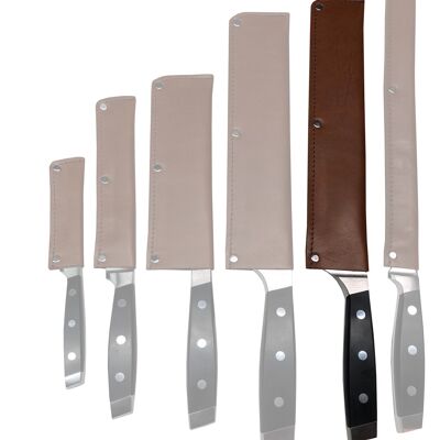 Protector de cuchillo de cuero Buffalo Cognac - 26 cm