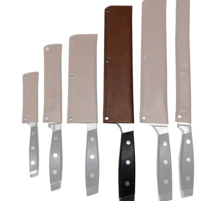 Protector de cuchillo de cuero Buffalo Cognac - 24 cm