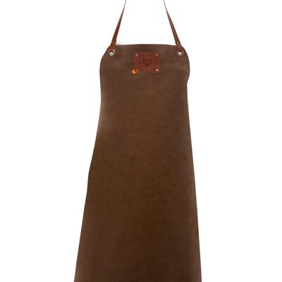 Xapron leather (BBQ) apron Ladies (M, Rust)