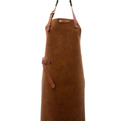 Xapron leather (BBQ) apron Utah (M, Rust)