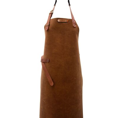 Xapron leather (BBQ) apron Utah (L, Rust)