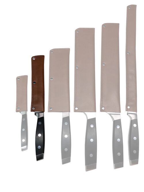 Leather knife protector Buffalo Cognac - 16 cm