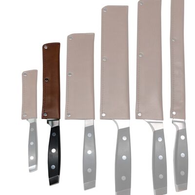 Leather knife protector Buffalo Cognac - 16 cm
