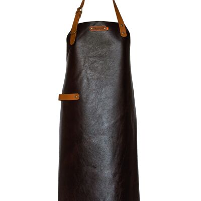 Xapron leather (BBQ) apron New York (L, Brown)