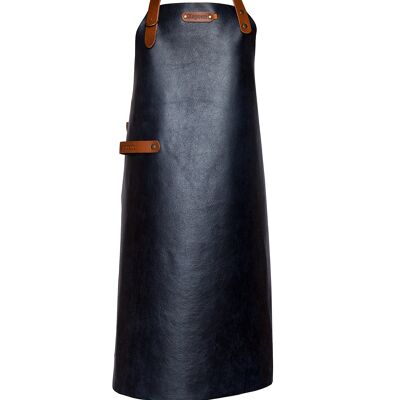 Xapron leather (BBQ) apron New York (XL, Navy)