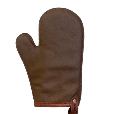 Xapron leather (BBQ) oven glove Kansas - color Rust