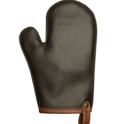 Xapron leather (BBQ) oven glove Utah - color Choco