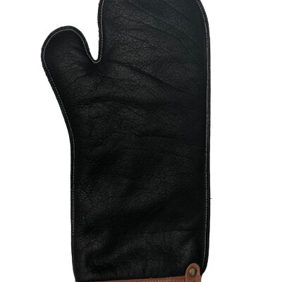 Xapron leather (BBQ) oven glove XL Utah - color Black