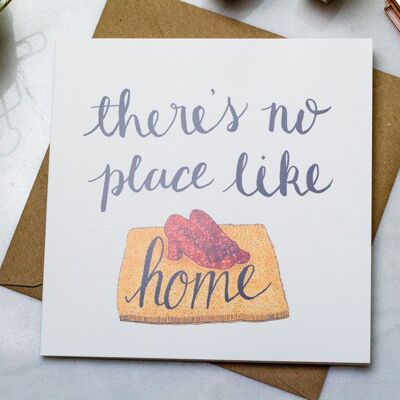 There's no place like home illustrated greetings card, Wizard of Oz moving housewarming card