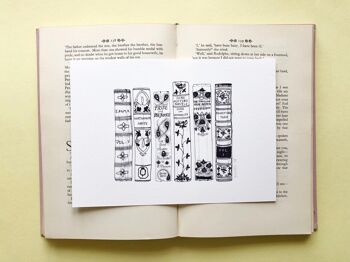 Jane Austen romans livre dos encre dessin Art impression en Monochrome - A5 - 14,8 x 21 7