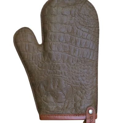 Xapron leather (BBQ) oven glove Caiman - color Rust