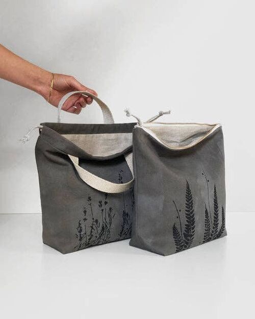 Charcoal Project Bag-Drawstring