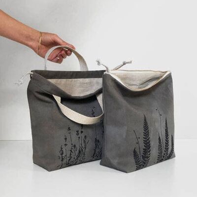Charcoal Project Bag drawstring