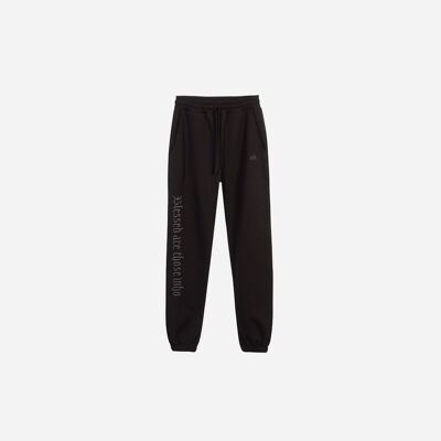 Black Split Statement Sweatpants