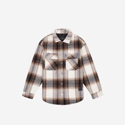 Taupe Quilted Flannel Shirt