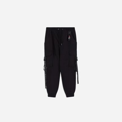 OTB X ILLVZN Triple Black Strapped Cargo Bottoms