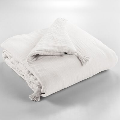 Cotton Gauze Quilt 150 x 150 cm GAÏA Chantilly