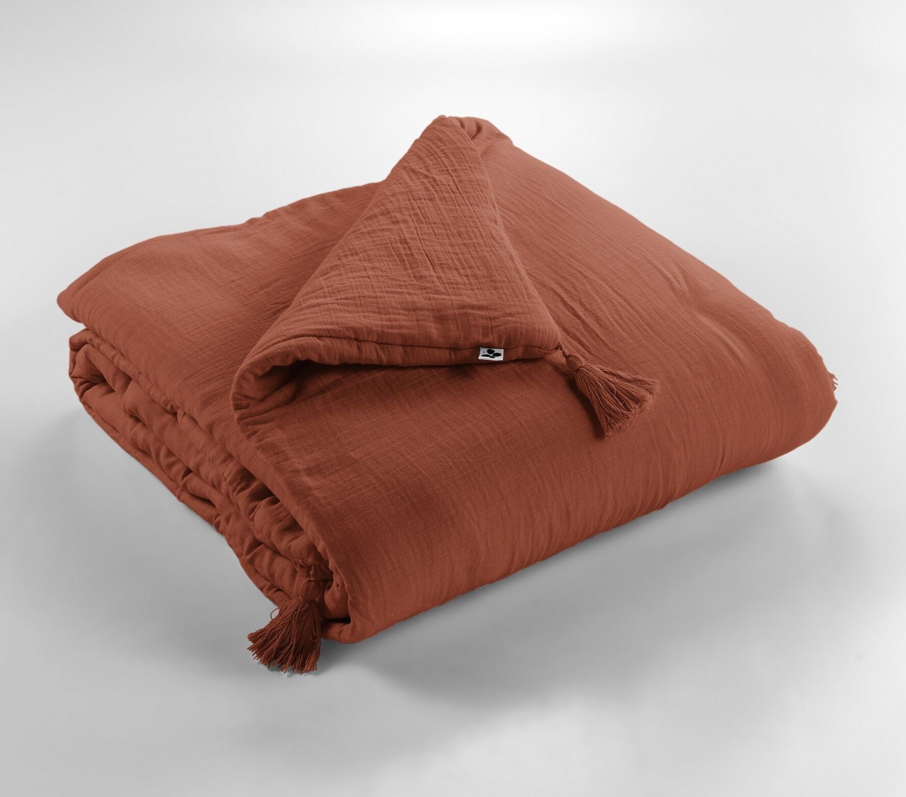 GAÏA Testata letto in garza di cotone terracotta 90 x 200 cm