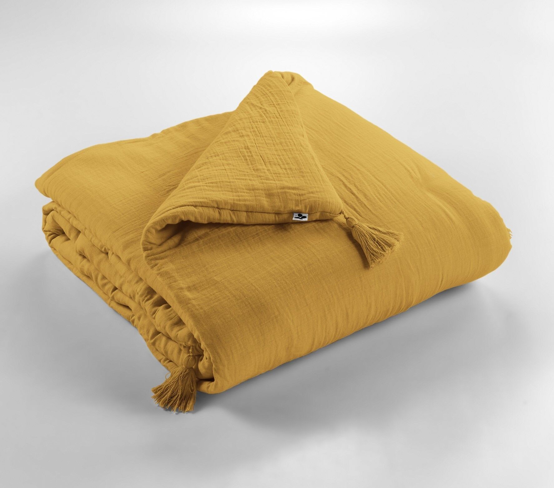 GAÏA Testata Letto in Garza di Cotone 90 x 200 cm Safran