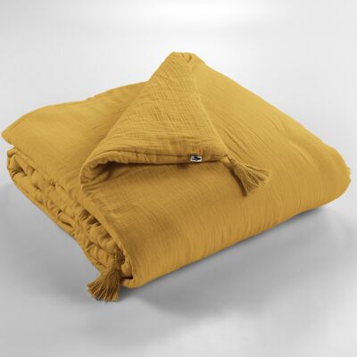 GAÏA Cotton Gauze Bed End 90 x 200 cm Safran