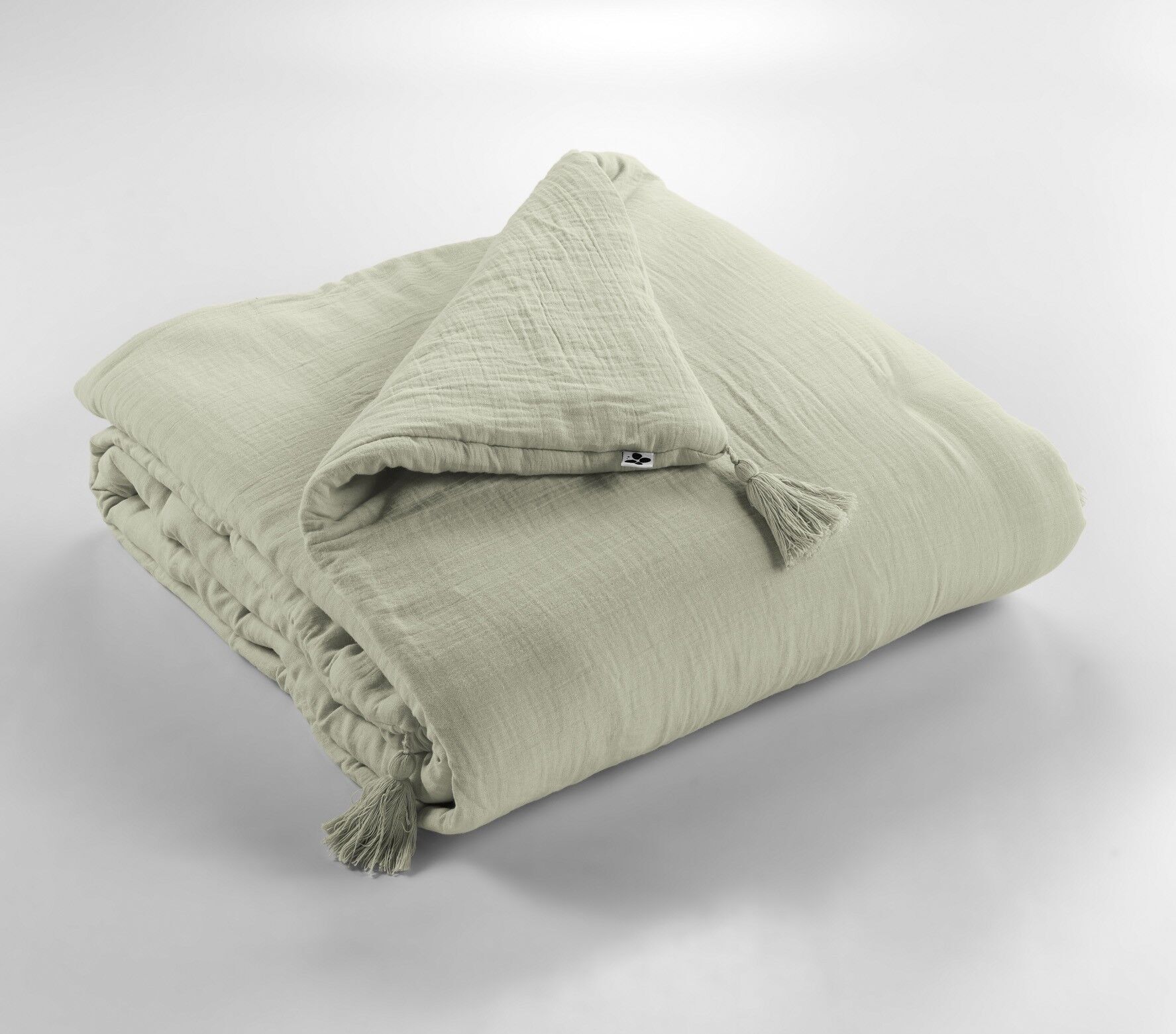 GAÏA Rete in garza di cotone 90 x 200 cm Verde acqua