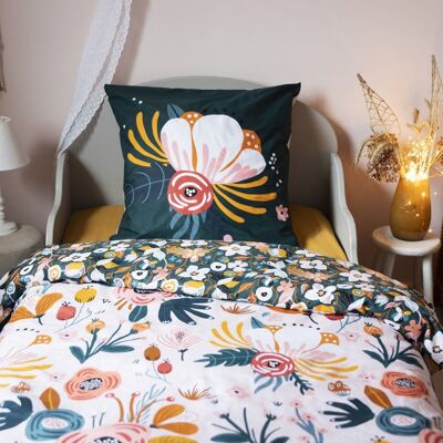 Bed linen set (Duvet cover + 1 Pillowcase) Printed cotton 140 x 200 cm CHAMPETRE