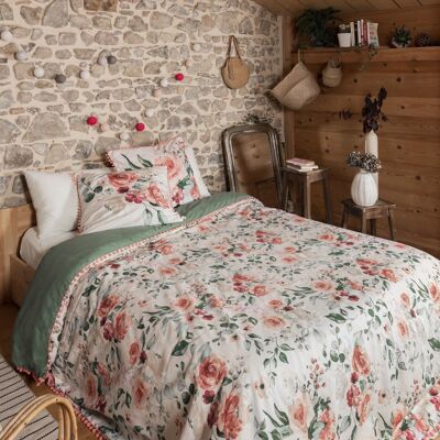 Bed linen set (Duvet cover + 2 Pillowcases) Printed cotton 260 x 240 cm JARDIN ENGLAIS