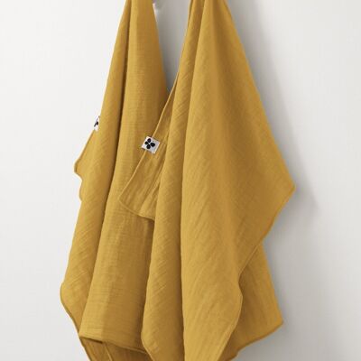 Set di 2 asciugamani in garza di cotone 50 x 70 cm GAÏA Safran