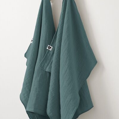 Set of 2 cotton gauze hand towels 50 x 70 cm GAÏA Duck