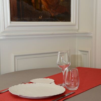 Runner da tavola in filo di policotone lurex 40 x 140 cm ETINCELLE Rosso