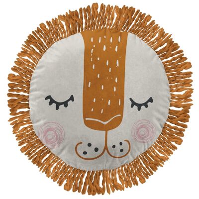 Removable cushion with macramé fringes (0) 40 cm CHARLIE