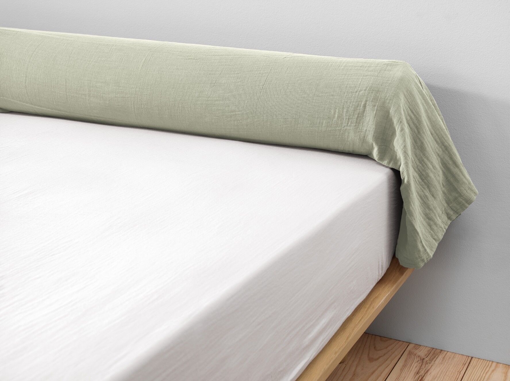 Copricustodia Garza di cotone 85 x 185 cm GAÏA Verde acqua