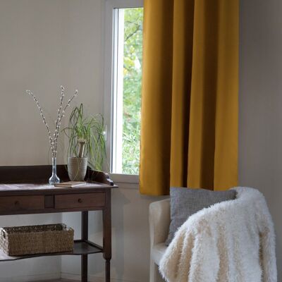 Blackout curtain 140 x 180 cm OBSCURE Mustard