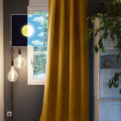 Blackout curtain 140 x 260 cm OBSCURE Mustard