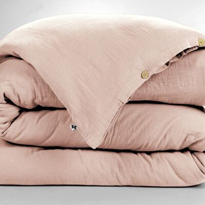 Bettbezug aus Baumwollgaze 200 x 200 cm GAÏA Marshmallow