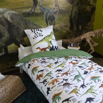 Bed linen set (Duvet cover + 2 Pillowcases) Printed cotton 240 x 220 cm CRETACE