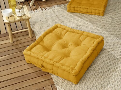 Coussin de sol 50 x 50 x 10 cm KALA Safran