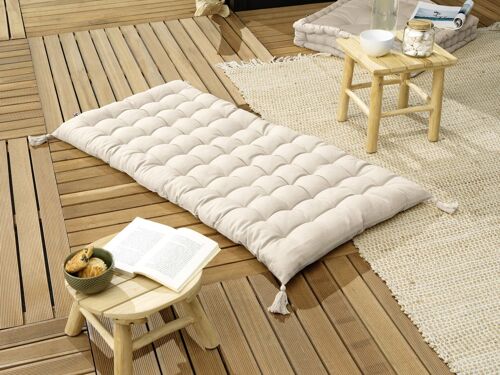 Matelas de sol avec pompons 60 x 120 cm KALA Grège