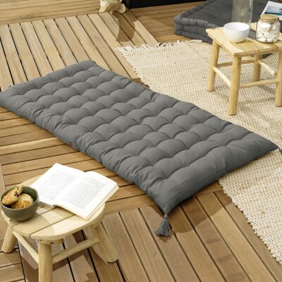 Matelas de sol avec pompons 60 x 120 cm KALA Granit