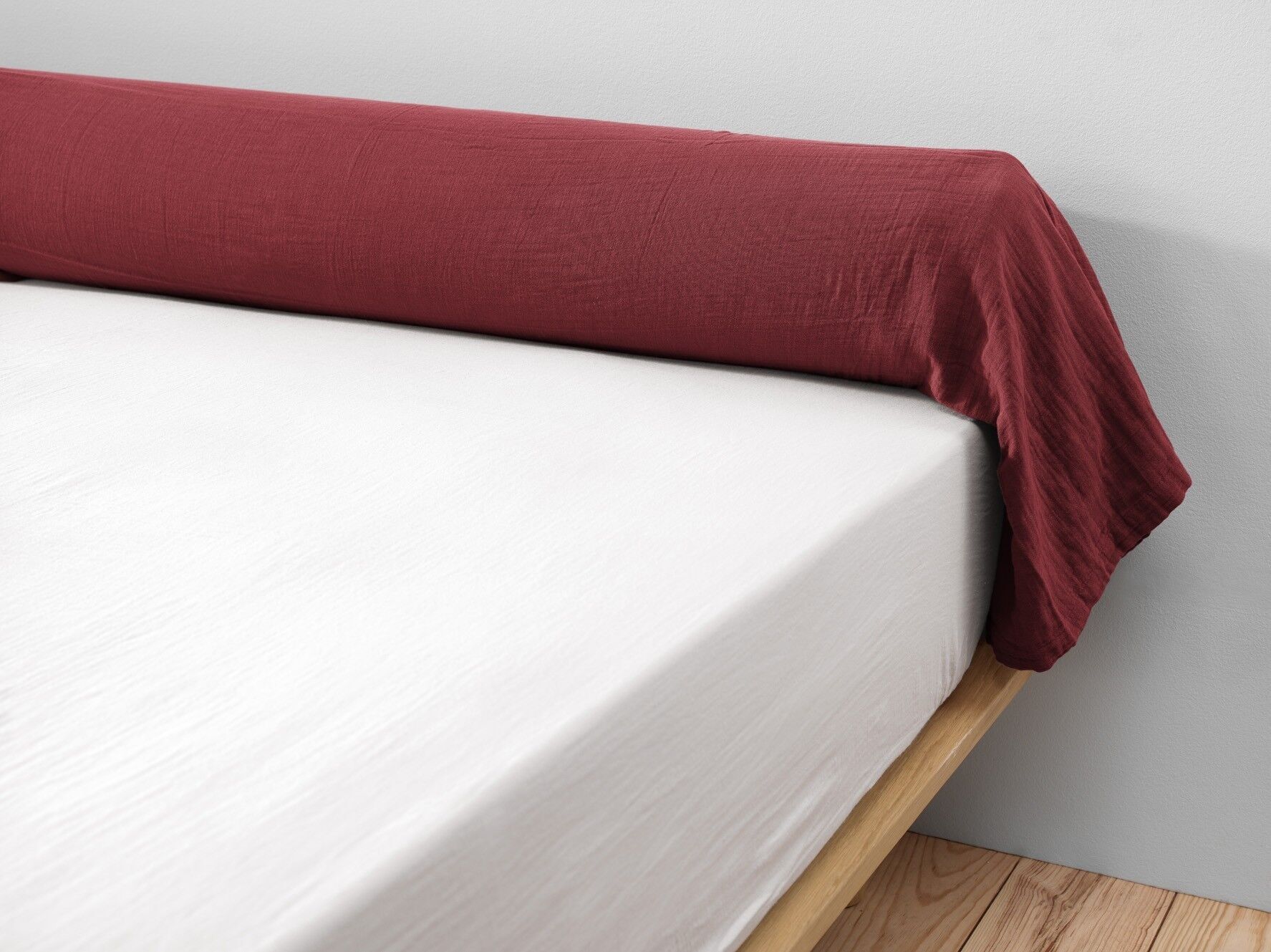 Fodero in garza di cotone 85 x 185 cm GAÏA Borgogna